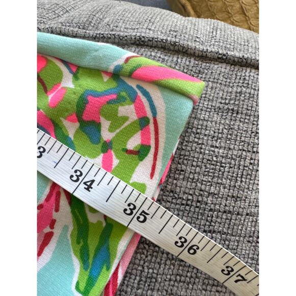 Lilly Pulitzer Charlene Tropical Sheath Dress 3/4 sleeve Pink Blue Women Sz M - Picture 10 of 10